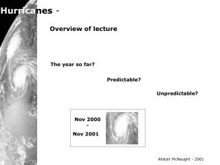 Overview of lecture