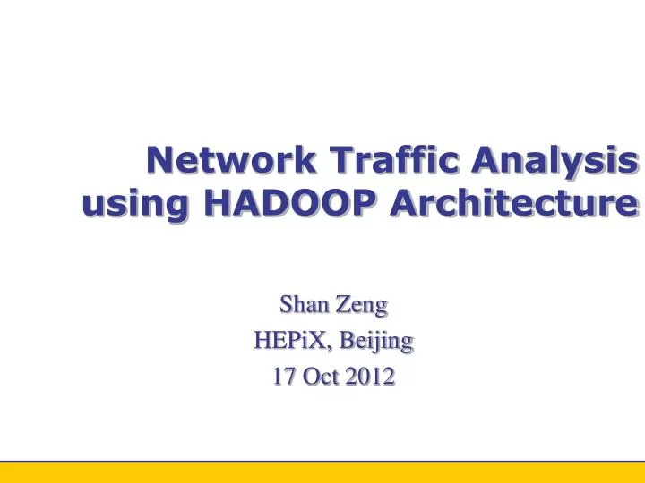 network traffic analysis using hadoop architecture