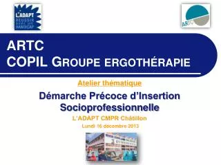 ARTC COPIL Groupe ergothérapie