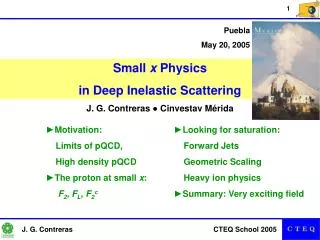 Small x Physics in Deep Inelastic Scattering