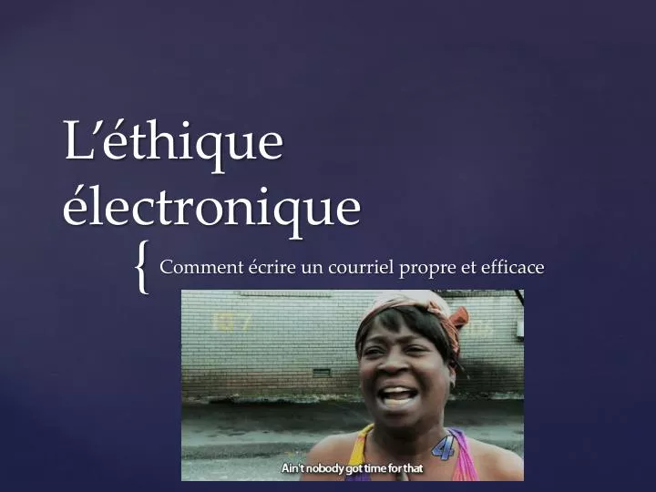 l thique lectronique