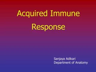 Acquired Immune Response