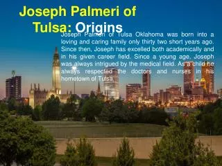 Joseph Palmeri of Tulsa - Origins
