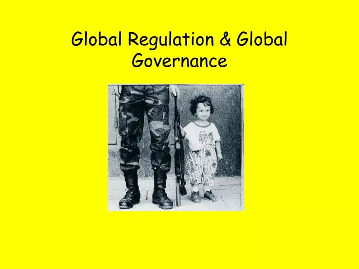 global regulation global governance