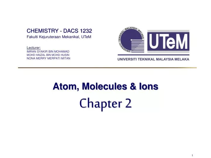 atom molecules ions