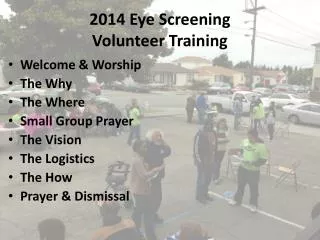 2014 Eye Screening Volunteer Training