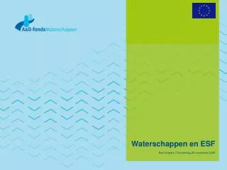 waterschappen en esf