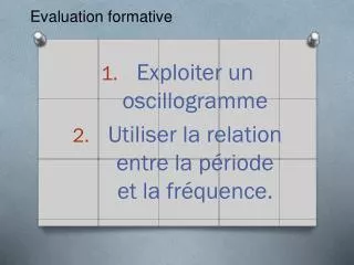 Evaluation formative