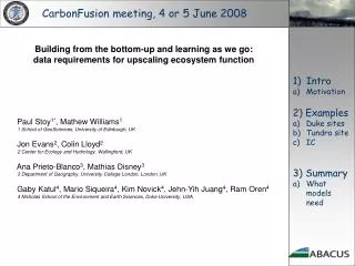 CarbonFusion meeting, 4 or 5 June 2008