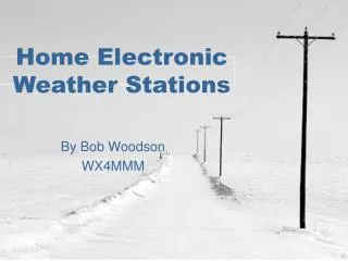 Home Electronic Weather Stations