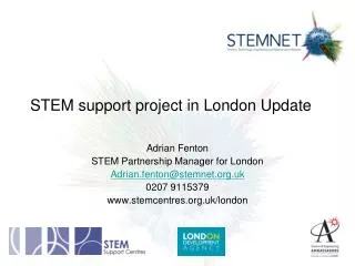 STEM support project in London Update