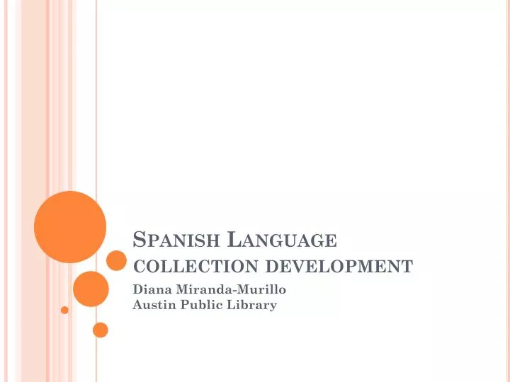 spanish language collection development