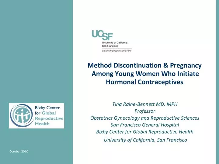 method discontinuation pregnancy among young women who initiate hormonal contraceptives