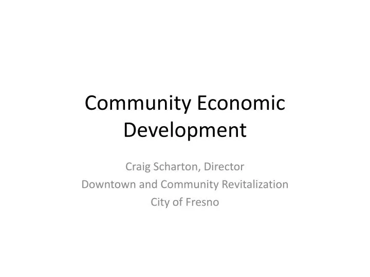 community economic development