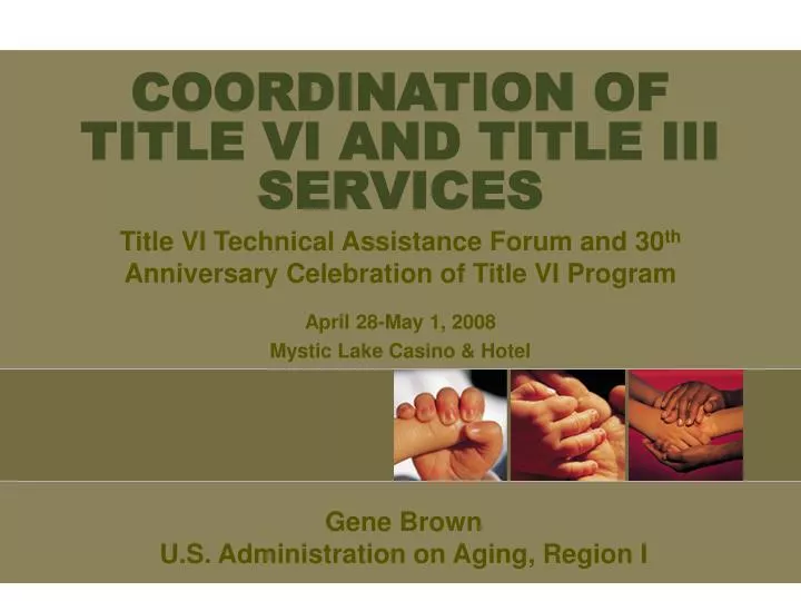 coordination of title vi and title iii services