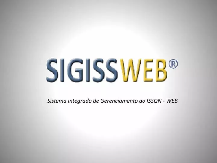 sistema integrado de gerenciamento do issqn web