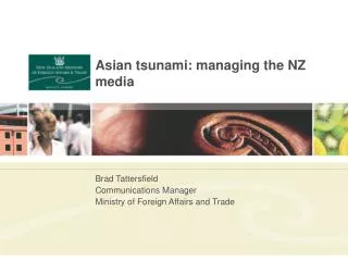 Asian tsunami: managing the NZ media