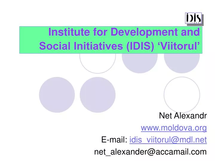 institute for development and social initiatives idis viitorul