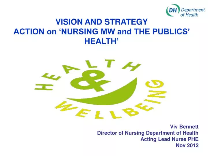 viv bennett director of nursing department of health acting lead nurse phe nov 2012