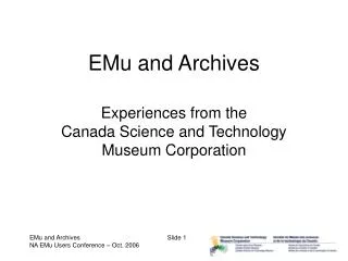 EMu and Archives