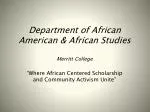 African American &amp; African Studies