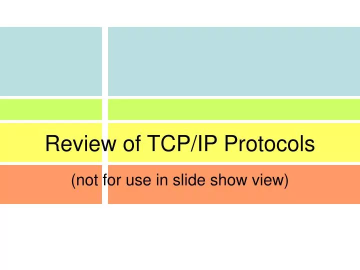 review of tcp ip protocols