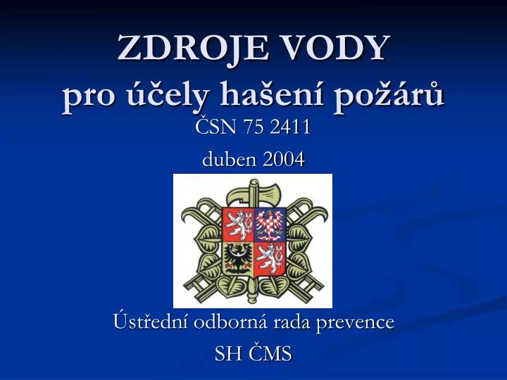 zdroje vody pro ely ha en po r