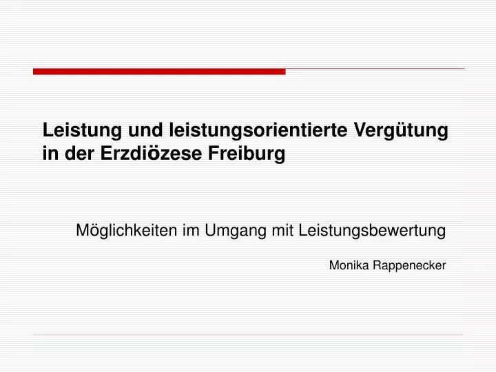 leistung und leistungsorientierte verg tung in der erzdi zese freiburg