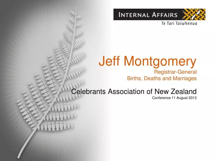 jeff montgomery registrar general births deaths and marriages