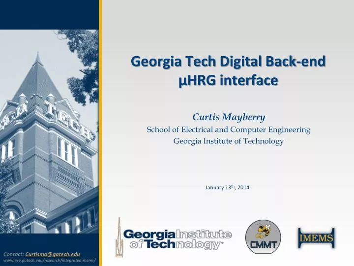 georgia tech digital back end hrg interface