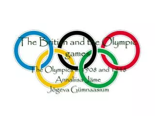 The British and the Olympic games