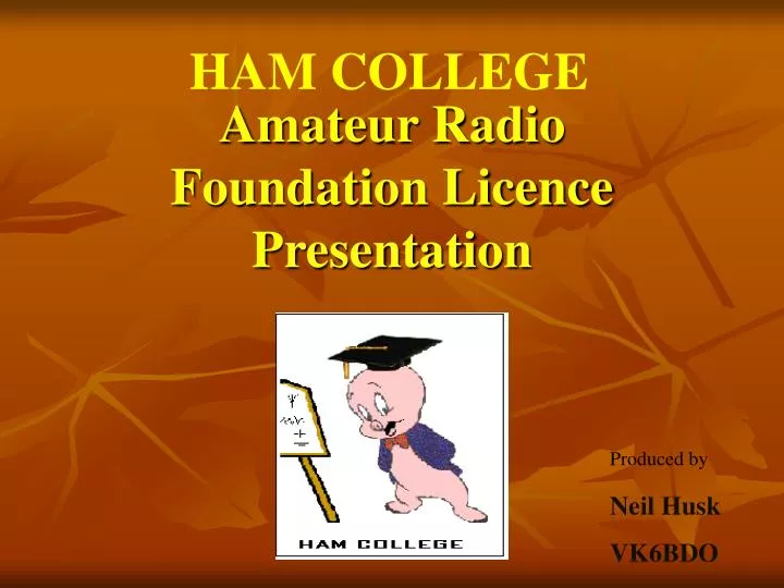 amateur radio foundation licence presentation