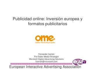 Publicidad online: Inversión europea y formatos publicitarios