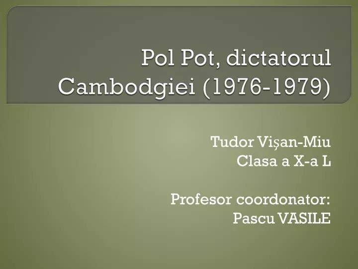 pol pot dictatorul cambodgiei 1976 1979