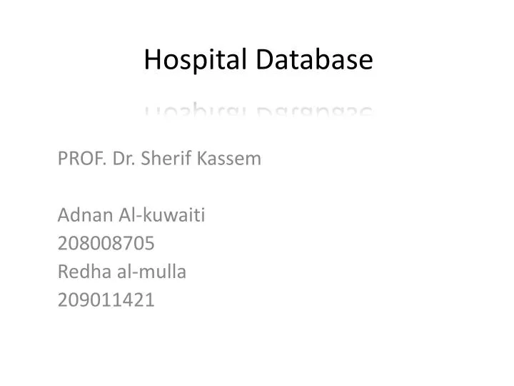 hospital database