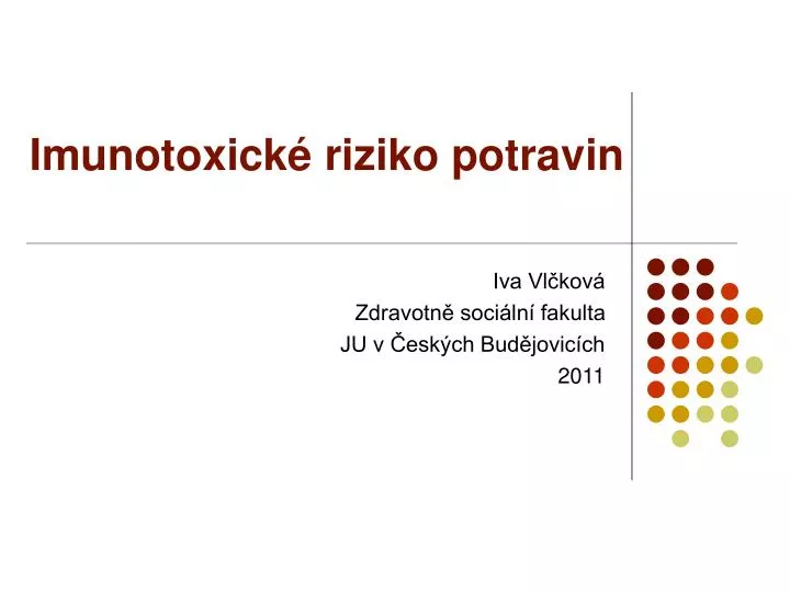 imunotoxick riziko potravin