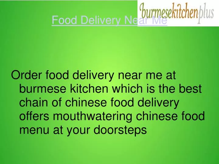 food delivery near me