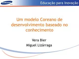 Um modelo Coreano de desenvolvimento baseado no conhecimento