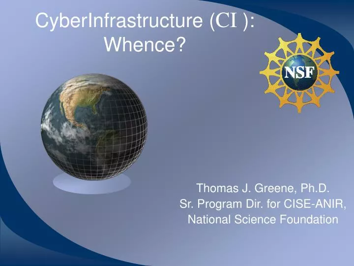 cyberinfrastructure ci whence