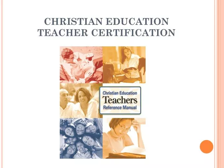 christian education teacher certification