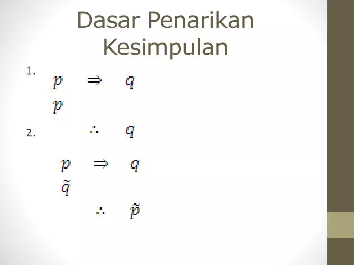 dasar penarikan kesimpulan