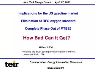 Transportation Energy Information Resources teira