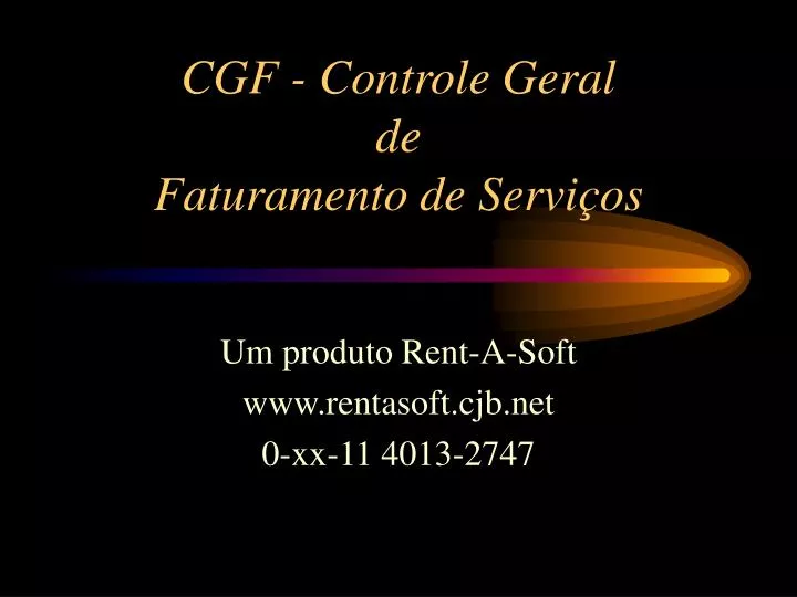 cgf controle geral de faturamento de servi os