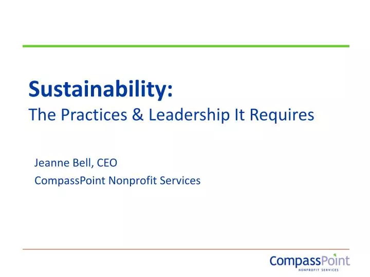 sustainability the practices leadership it requires