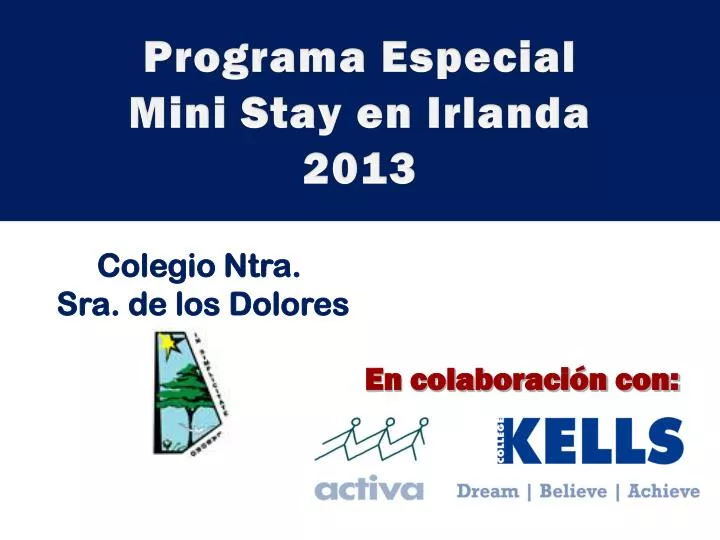 programa especial mini stay en irlanda 2013