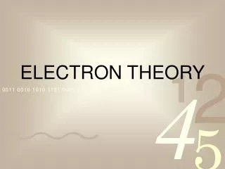 ELECTRON THEORY
