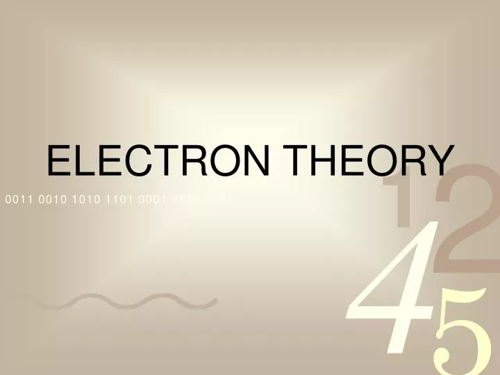 electron theory