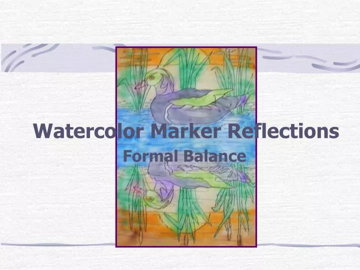 watercolor marker reflections