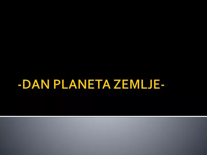 dan planeta zemlje