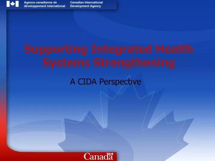 supporting integrated health systems strengthening